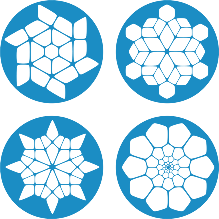 Picture of patterns in circles that look like snowflakes